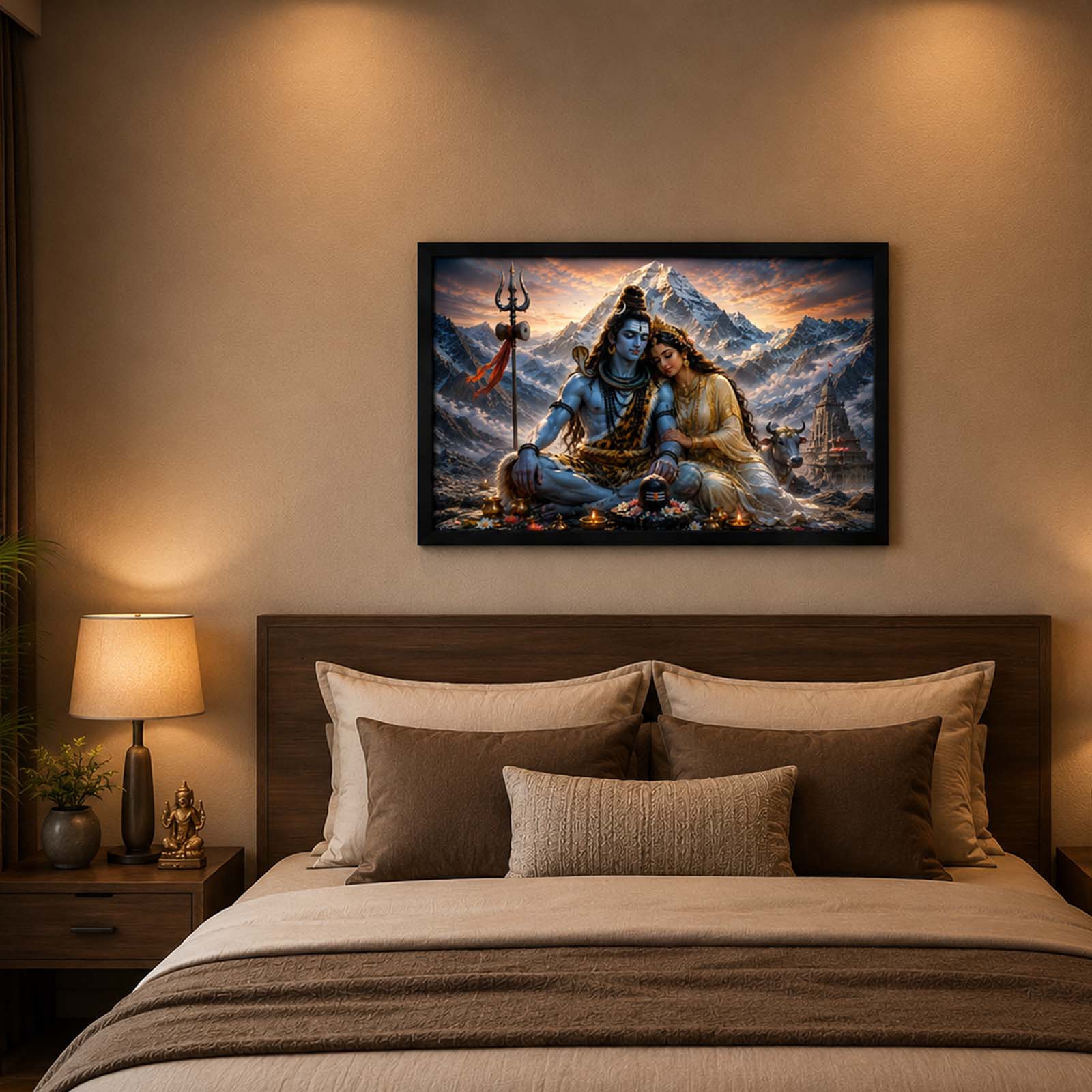Lord Shiva & Goddess Parvati Premium Landscape
