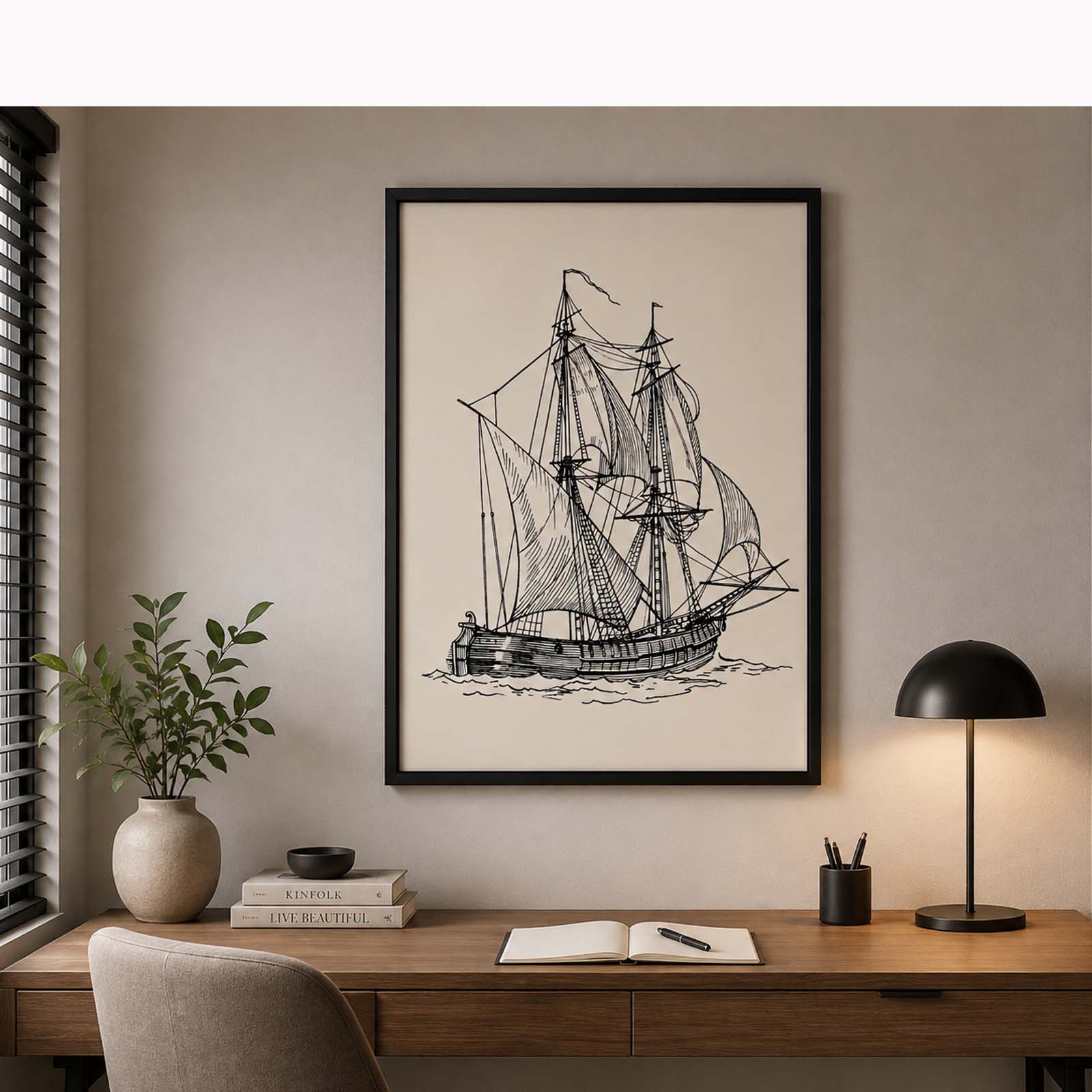 Vintage Sailing Ship Wall Art