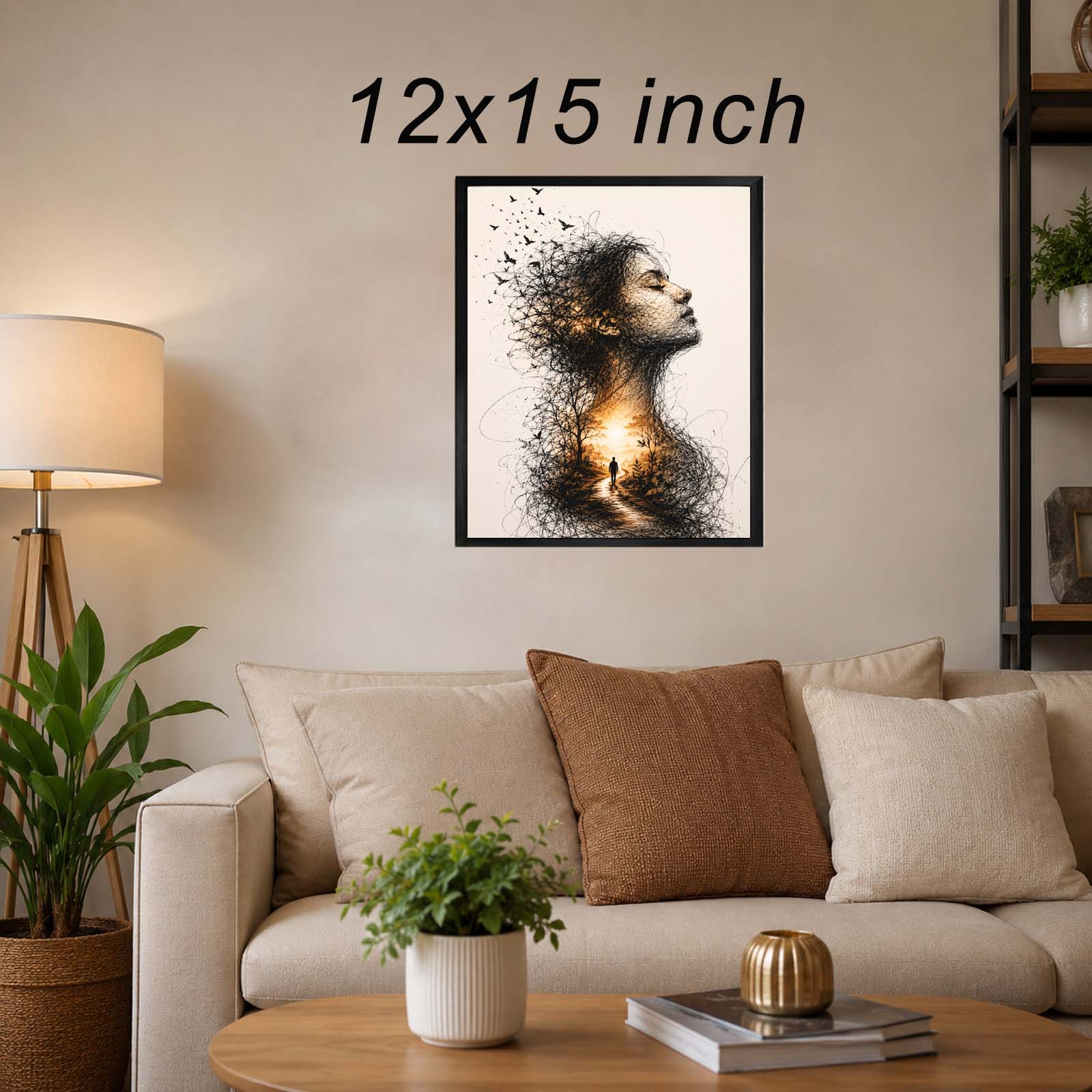 Inner Journey 12x15 inch with Black Frame