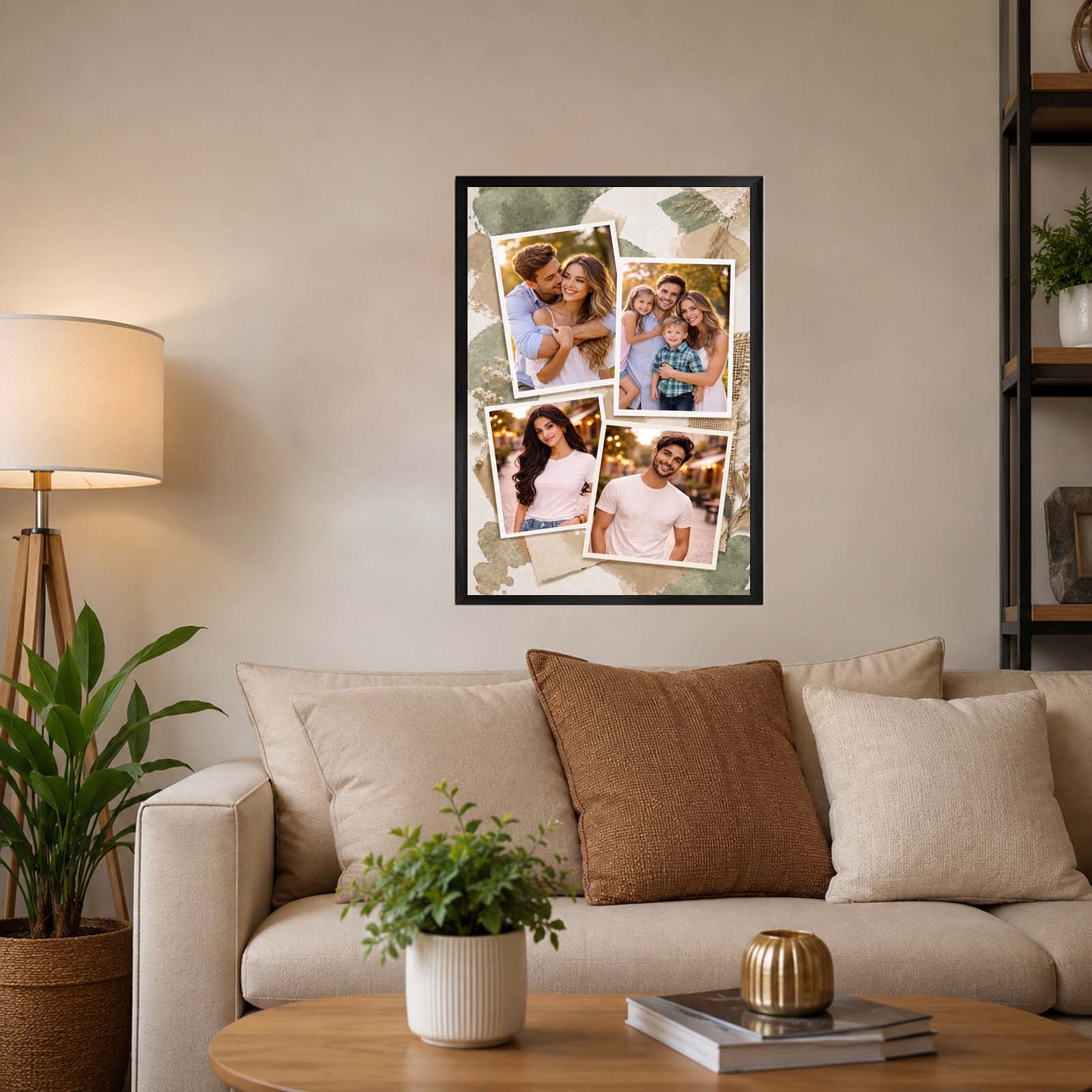 Modern family photo collage wall frame