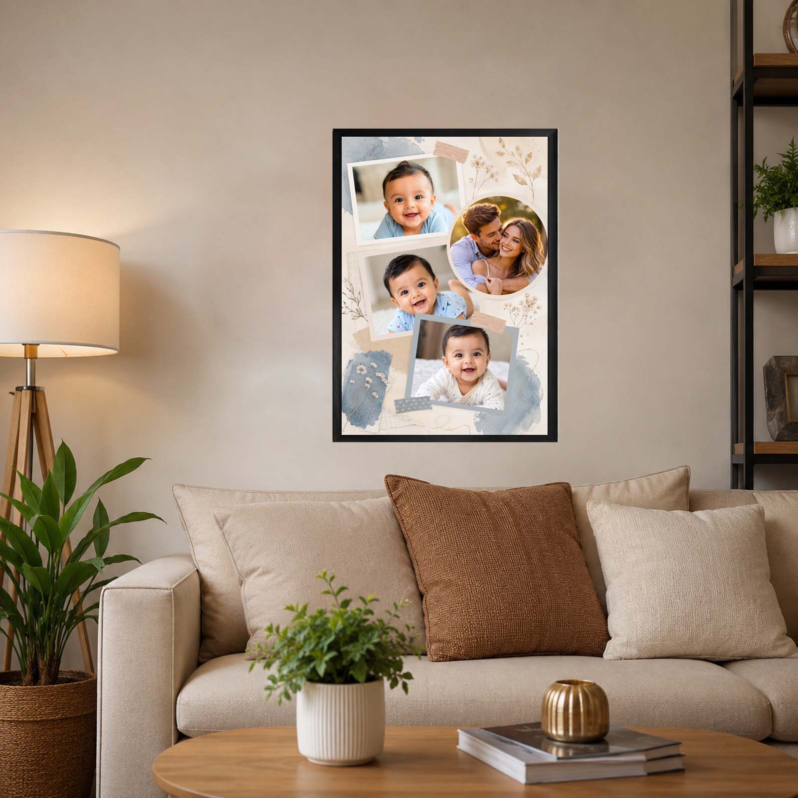 Modern family photo collage wall frame