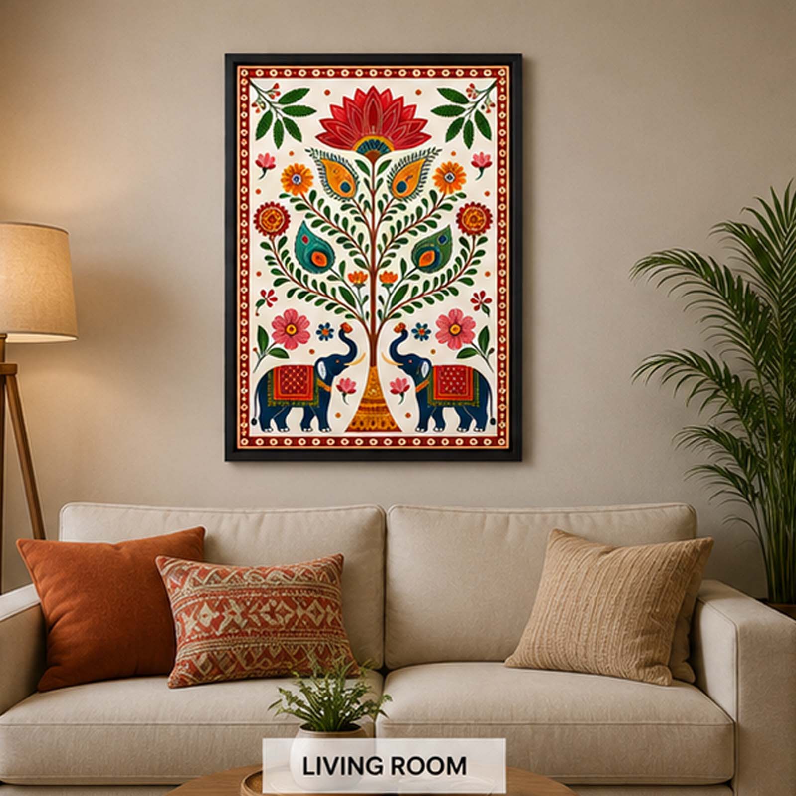 Traditional Indian Folk Art Wall Decor