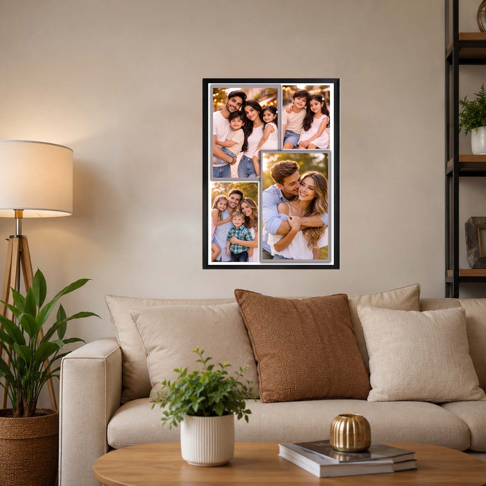 Modern family photo collage wall frame