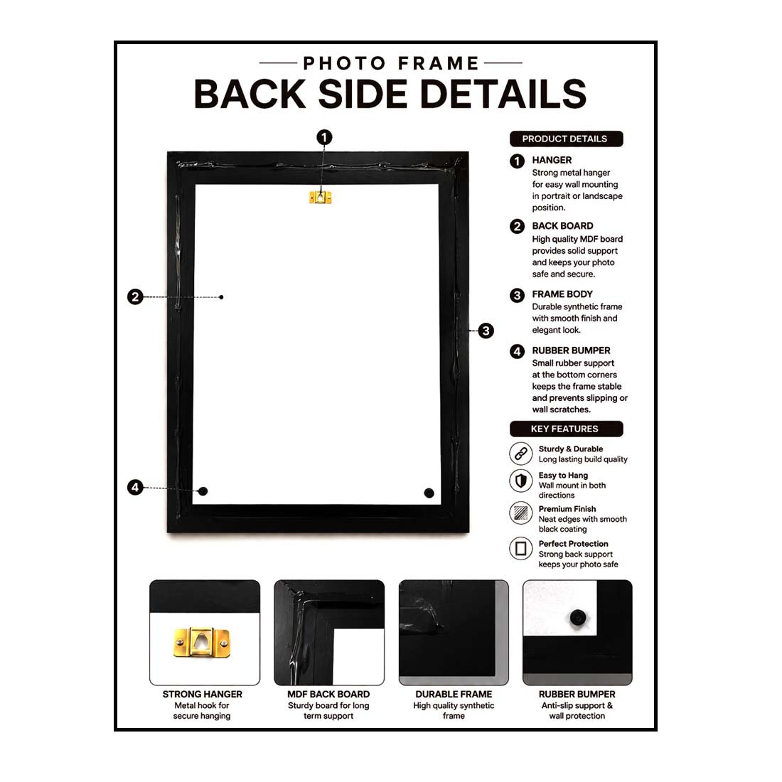 Collage Wall Art With Black Frame
