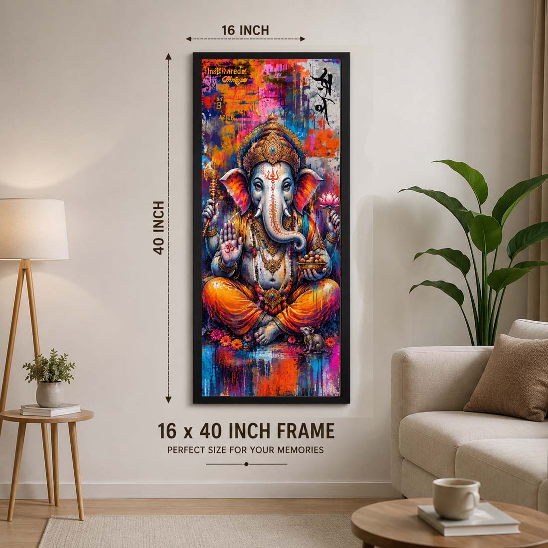 40×16 Inch Lord Ganesha Wall Frame