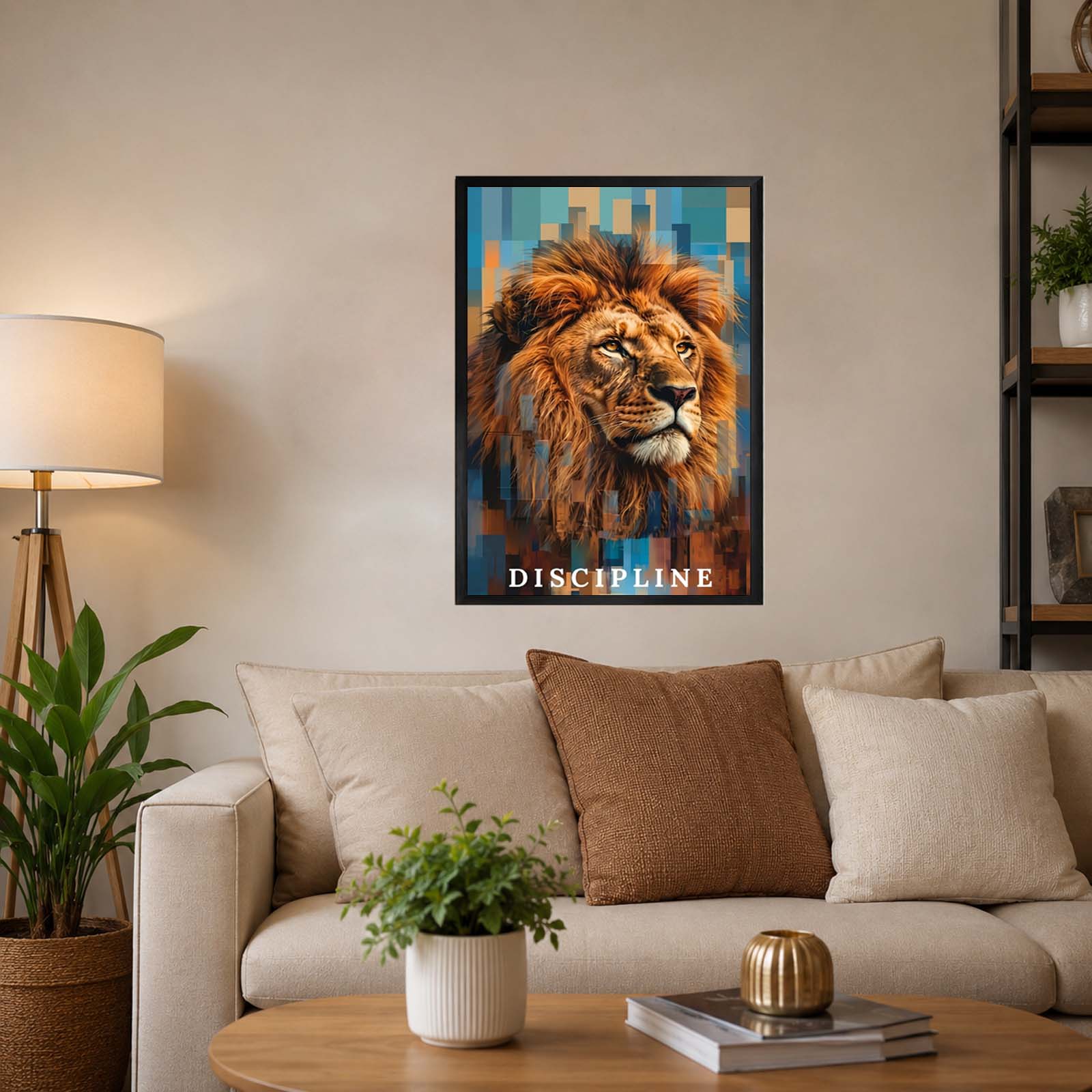 Lion – Discipline Motivational Wall Art