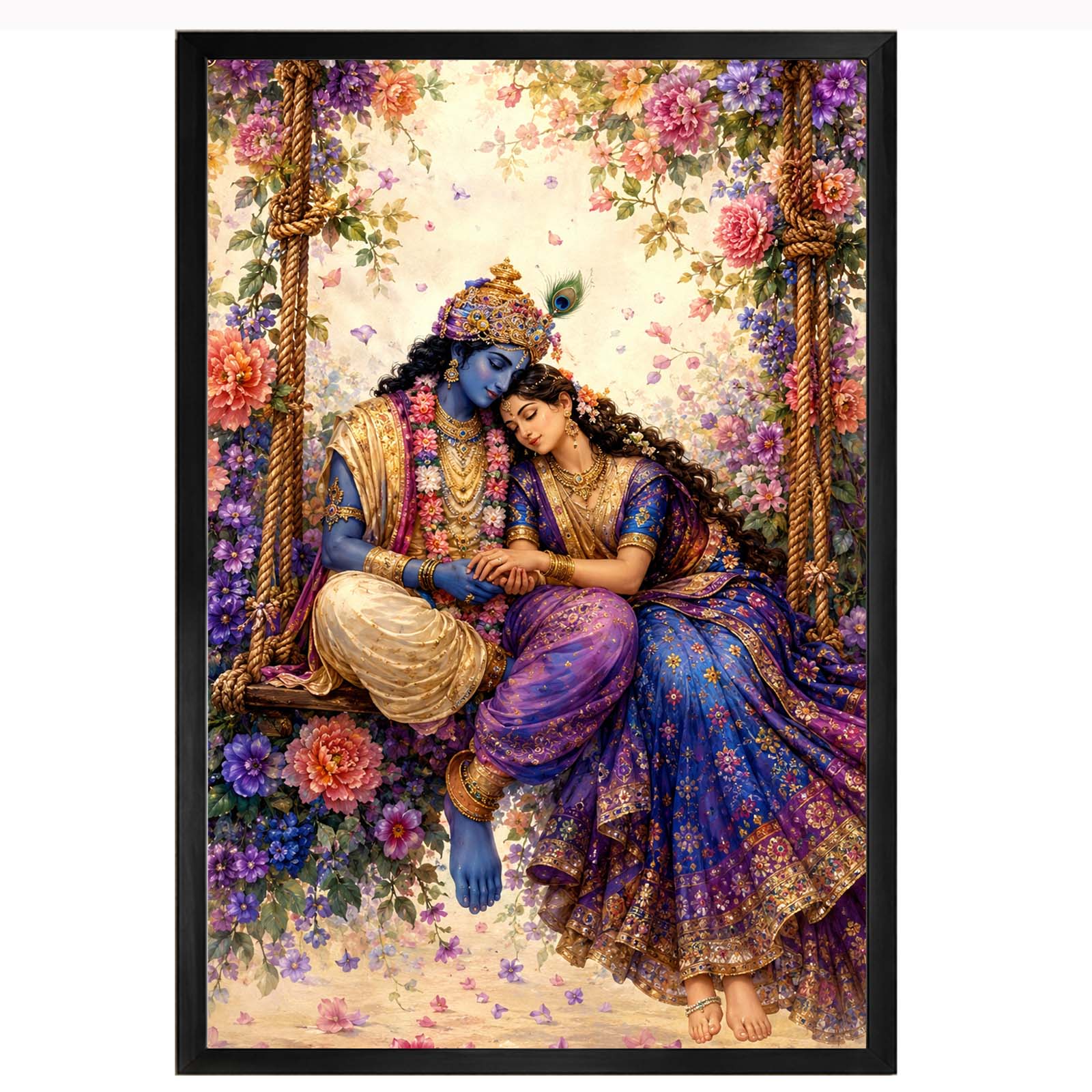 Radha Krishna on Swing