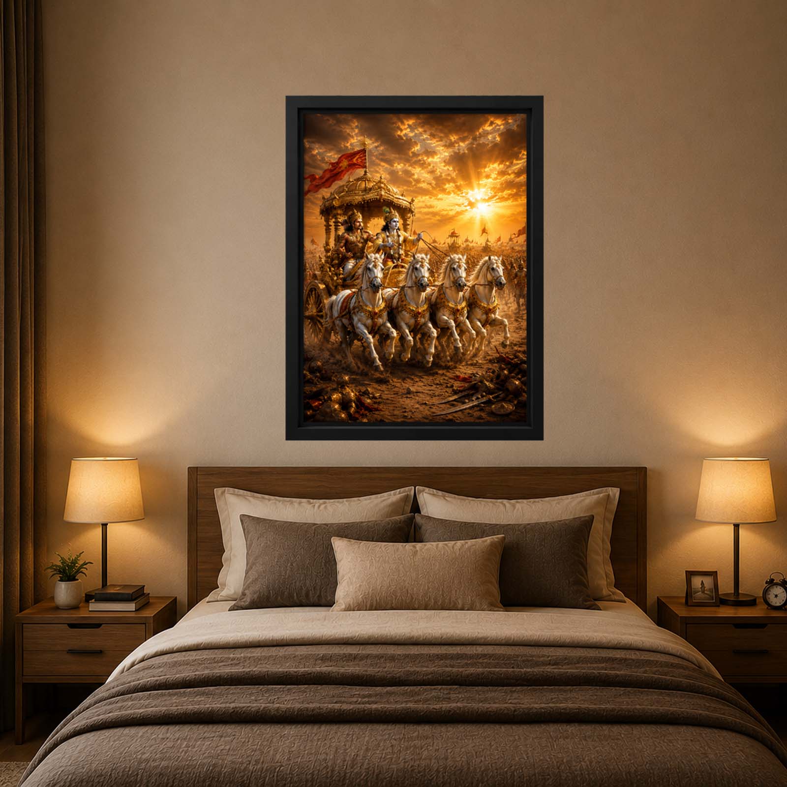 Krishna & Arjuna Premium Wall Art