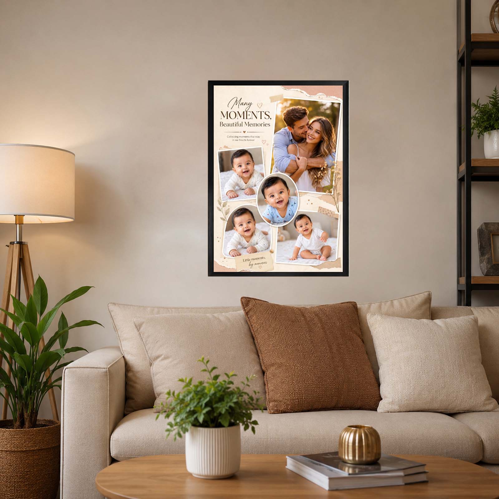 Modern family photo collage wall frame